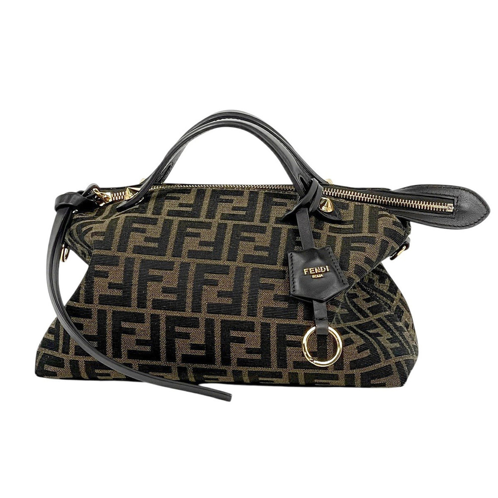 Fendi By The Way Zucca Handbag Canvas Brown